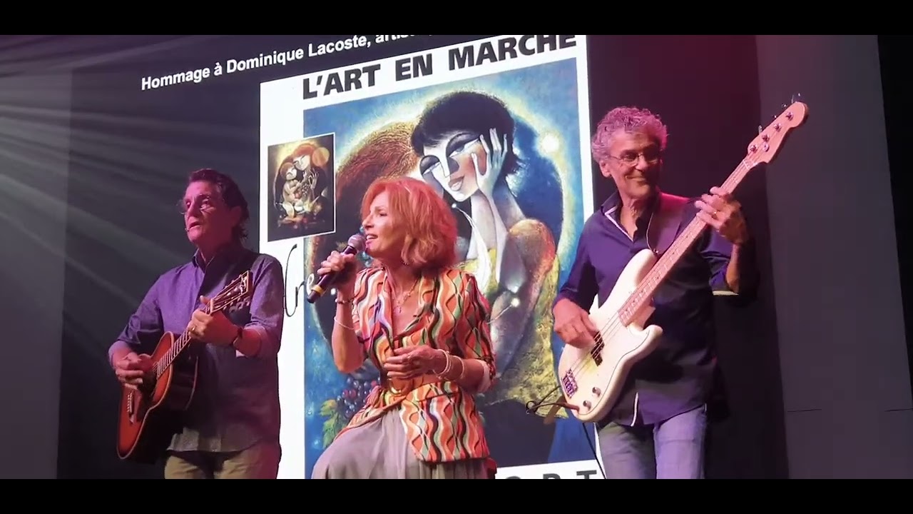 Francis Cabrel avec Martine Cabrel au chant, Philippe Cabrel à la basse, Clément Cabrel à la danse