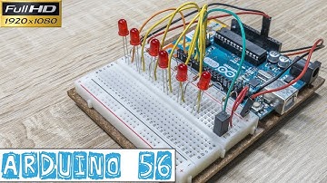 Arduino56-Le CÂBLAGE du SABLIER ELECTRONIQUE 6 LED sur la platine d