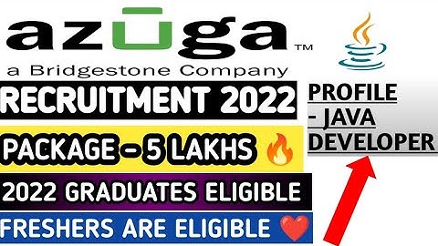 Azuga off campus drive 2022 | package- 5 LPA 🔥| freshers are eligible | latest job updates