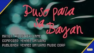 Willie Revillame - Puso Para Sa Bayan (Official Lyric Video) chords