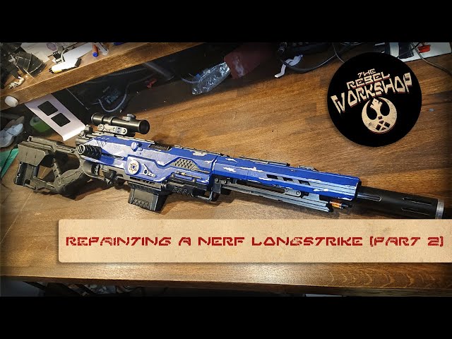 Nerf Longshot CS6 Custom, Multi-layered paint job with agin…