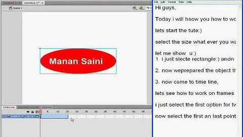 Flash cs4 tweens tutorials Part1  By Manan Saini