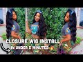 5x5 HD CLOSURE INSTALL IN UNDER 5 MINUTES *Beginner Friendly * Ft Julia Hair