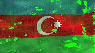 Flag Azerbajdgan Footage Green Looped Tattered F