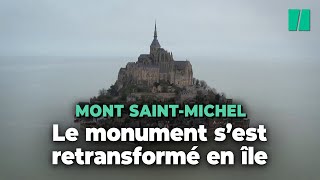Le Mont Saint-Michel se transforme en île à l'occasion des grandes marées