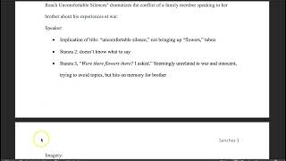 Explication Essay Outline