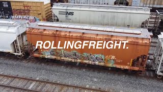 Pennsylvania Freight Train Graffiti Benching - 4112025