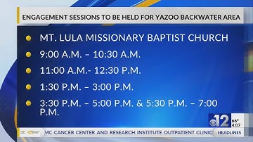 Engagement sessions to be held for Yazoo Backwater Area