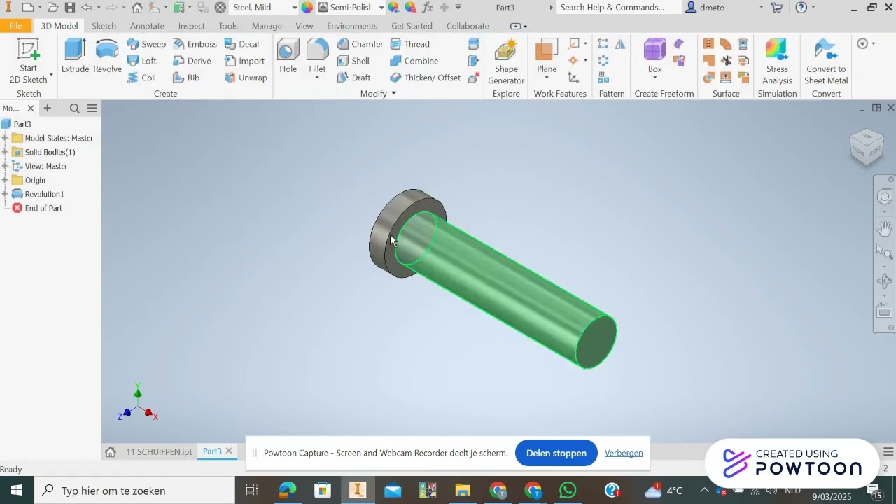 Schuifpen project klapstoel