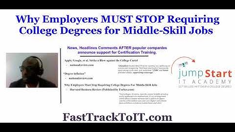 Why Employers MUST STOP Requiring College Degrees for JOBS!!!