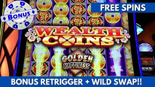 A Wealth of Coins💰 - Does Indeed Bring Golden Happiness 😃 - at least in Slots!  Nice Wins on Aruze
