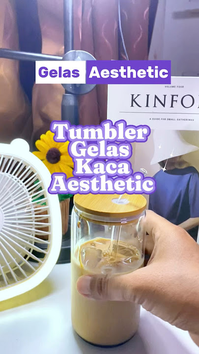 Ga nyangka tumbler gelas kaca aesthetic secakep ini, sudah dilengkapi sedotan kaca