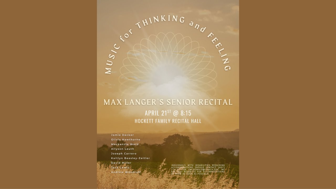 Music for Thinking and Feeling: Max Langer's Senior Recital