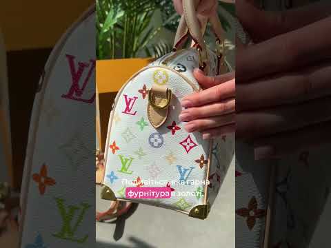 Сумка жіноча x Murakami Takashi Speedy Bandouliere 25 Multicolor White, видео 1
