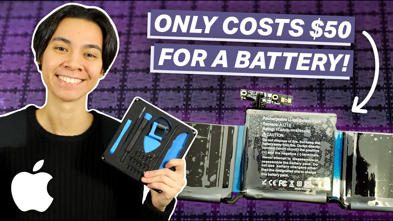 How To Replace a 13" MacBook Pro Battery (Late 2016 or Mid 2017) - YouTube