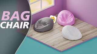 Blender 3D How to make Soft Bag Chair Easy Antipolygon tutorial screenshot 3