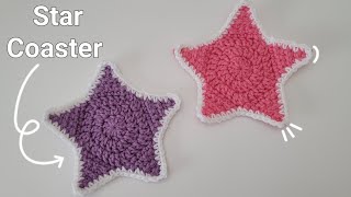 How to Crochet a STAR COASTER - Crochet Star