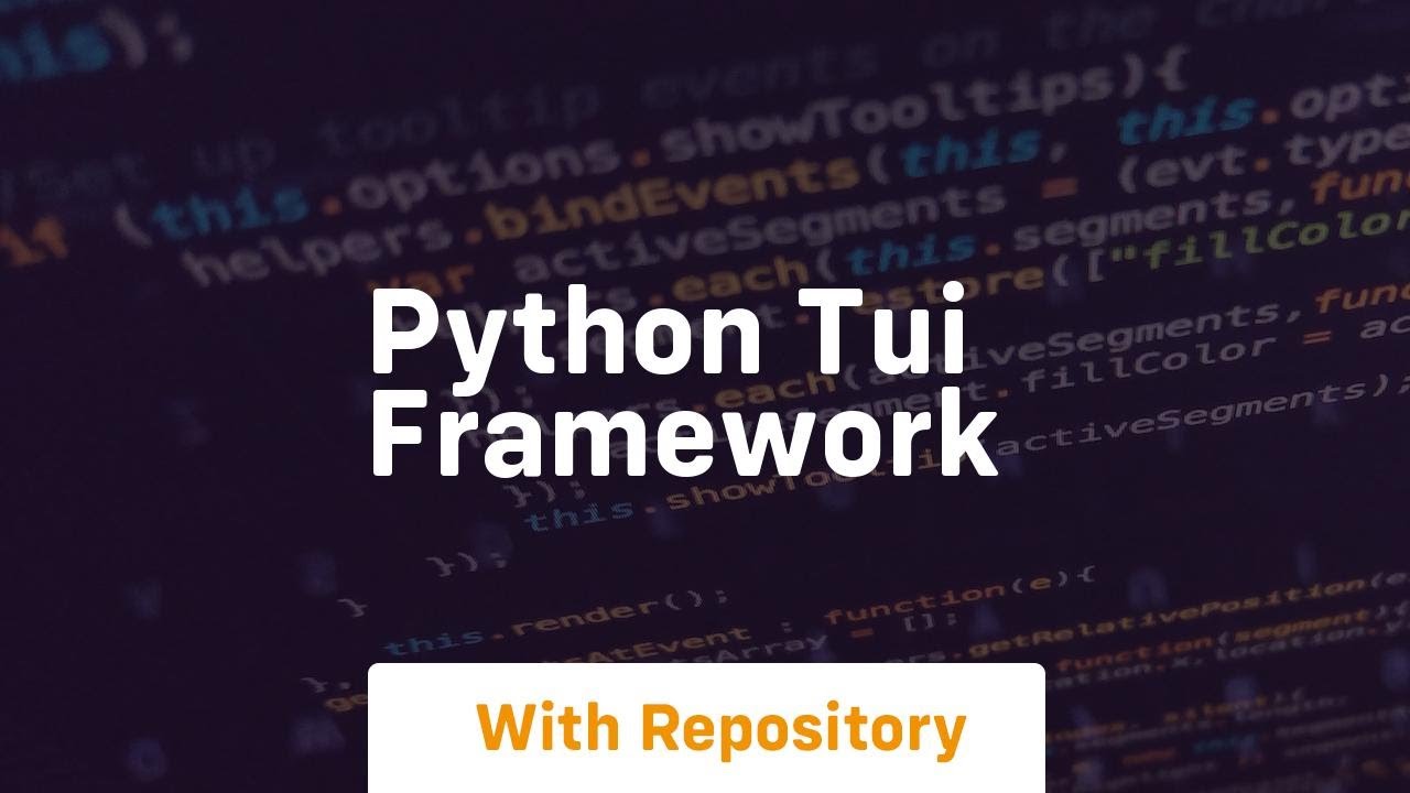 python tui framework - YouTube