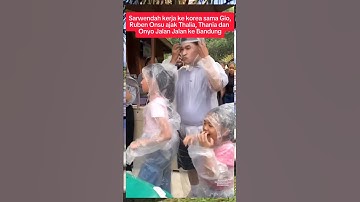 Ruben Onsu bawa thalia, thania, onyo liburan ke bandung, swmentara sarwendah kerja ke korea sama gio