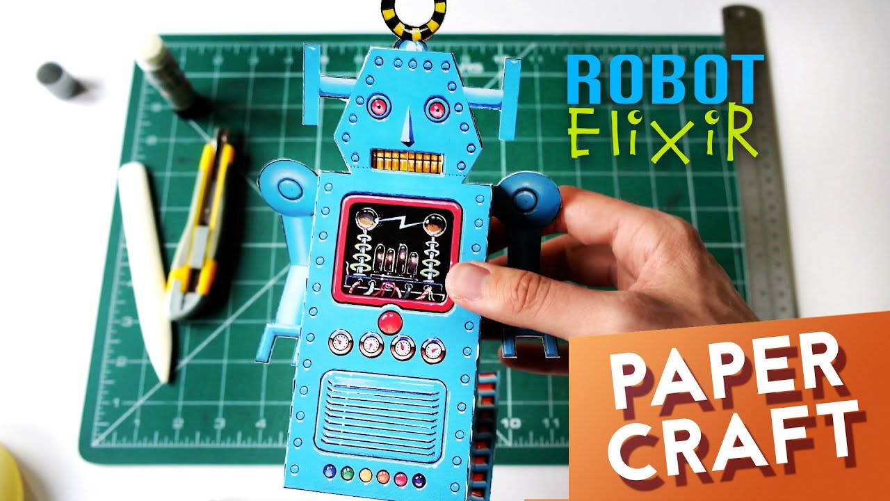 Walking Terror Robot - Paper Craft Toy Model Automaton - YouTube