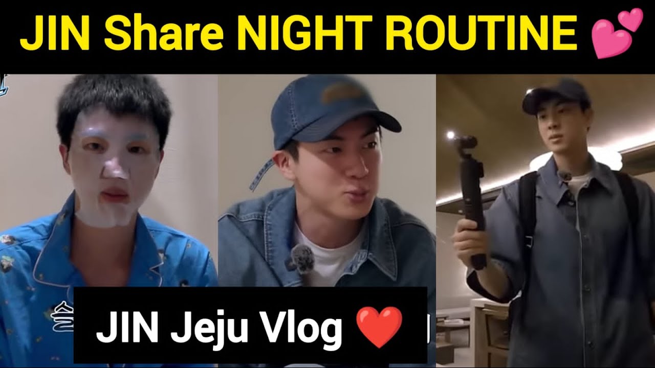 Runjin OMG!😳 JIN Share NIGHT ROUTINE 💕 Run Jin #jungkook#btsv#runjin#urbts ...