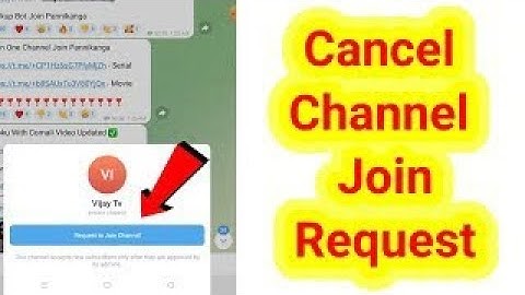 how to cancel channel join request in telegram | telegram channel join request kaise kare