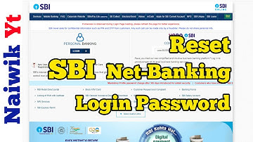 How to reset SBI Net-Banking Login Password online