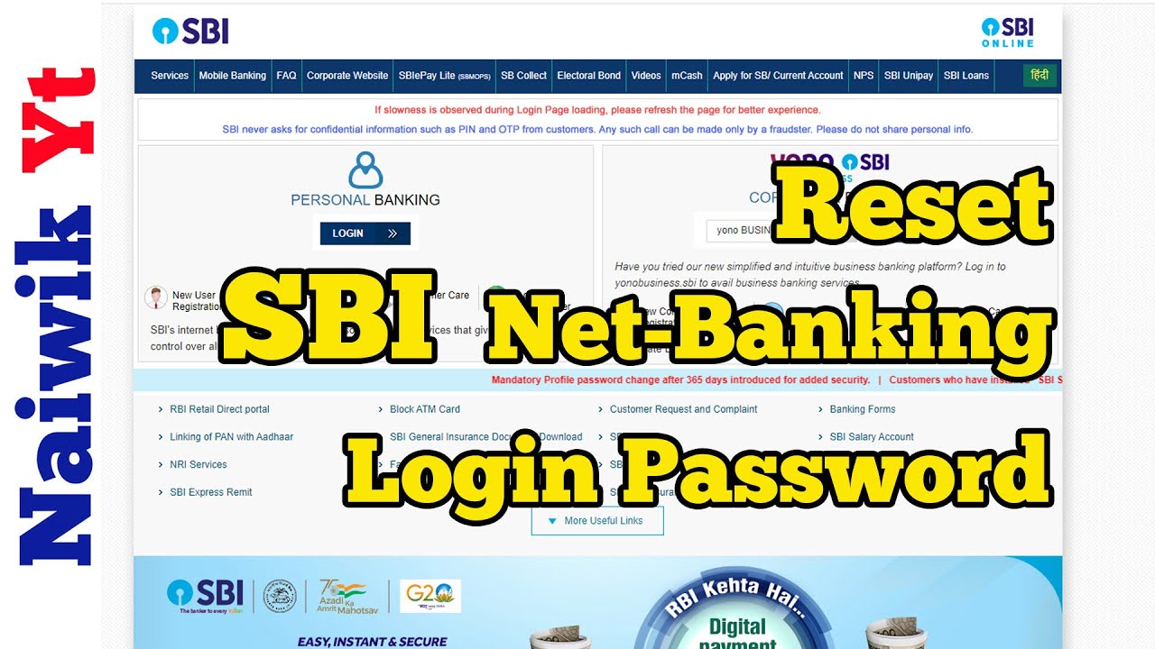 how-to-reset-sbi-net-banking-login-password-online-youtube