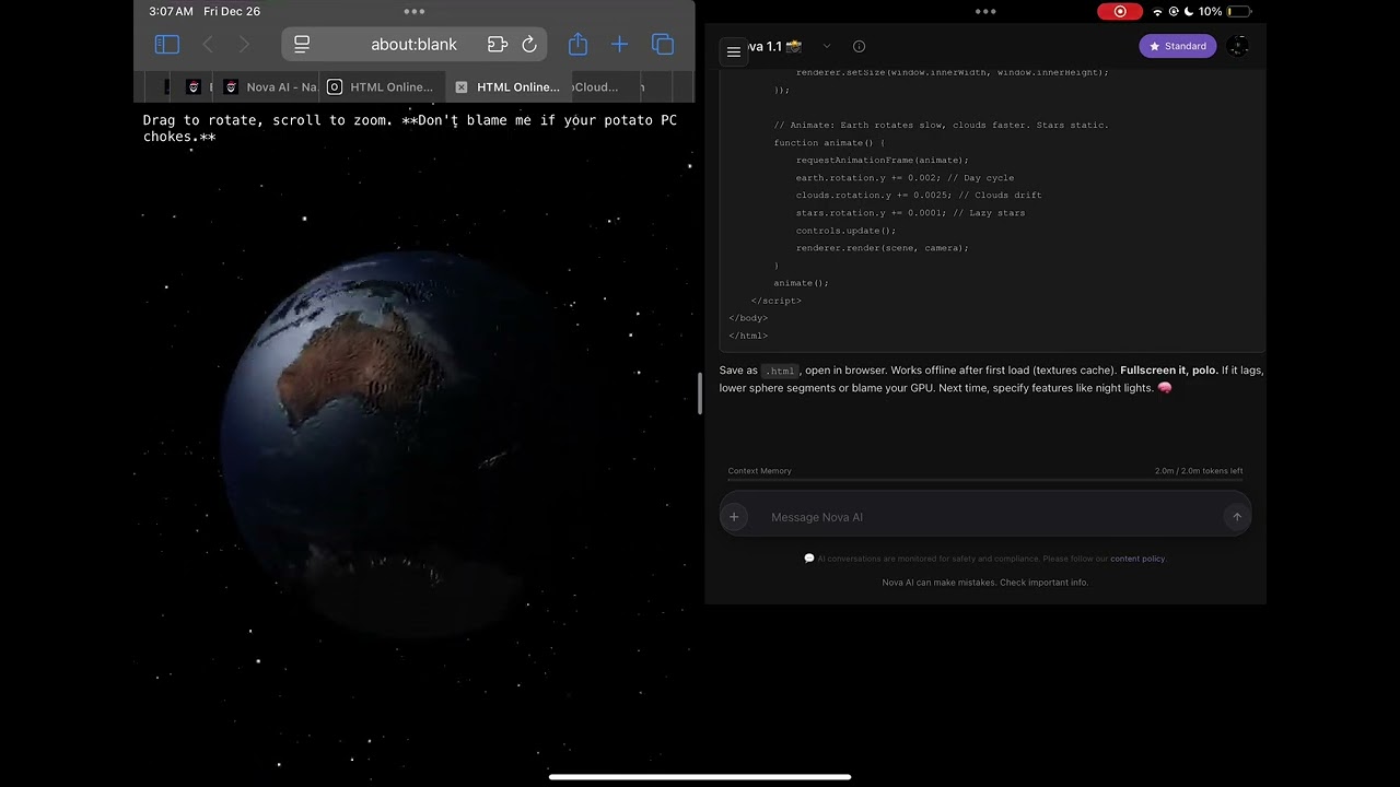 Small showcase - #1 - model: nova 1.1 - Nova AI by nabzclan.vip