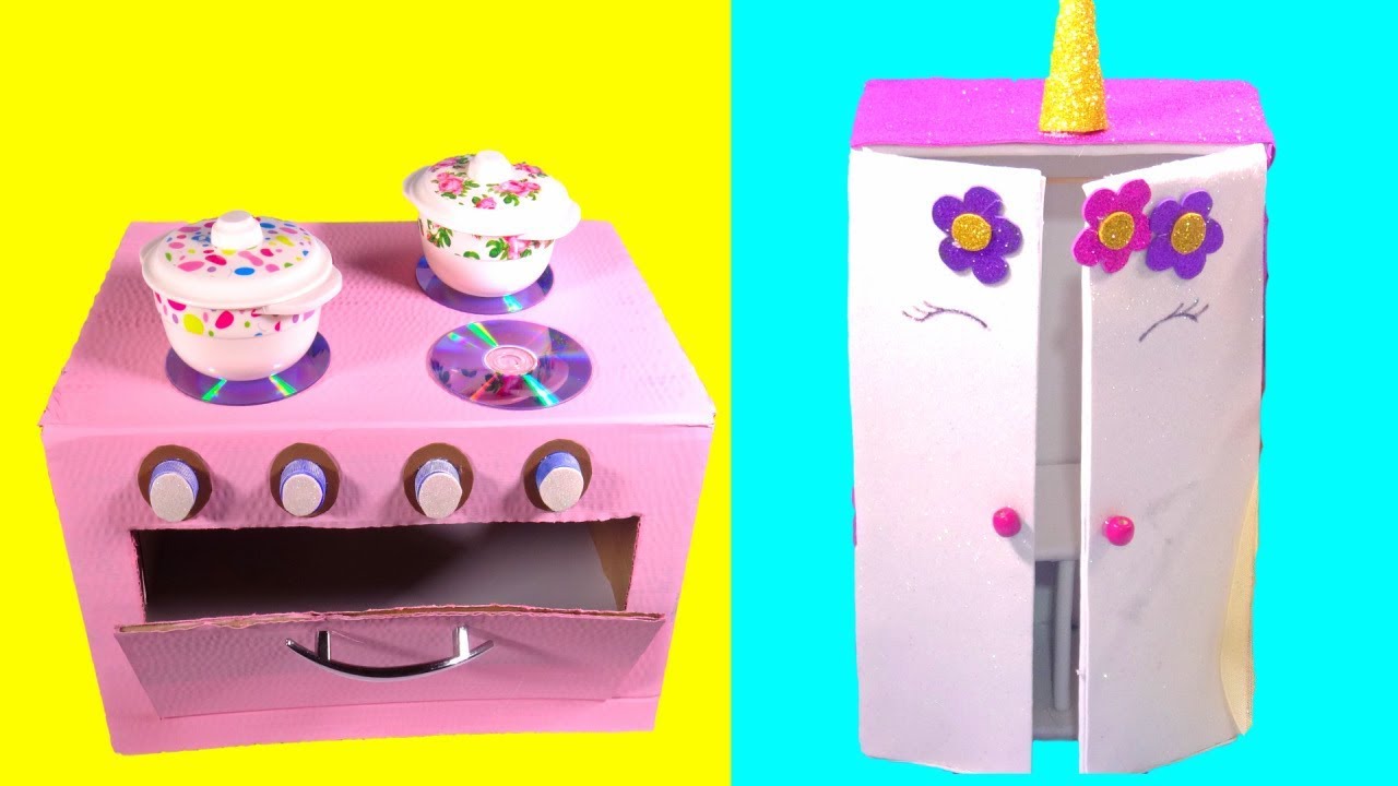 BRILLIANT DIYs YOU CAN MAKE WARDROBE & KITCHEN OVEN FROM CARDBOARD