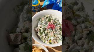 How to make Tzatziki Chickpea Tuna Salad #wildplanet #tunasalad #greekrecipes #saladrecipe #tuna