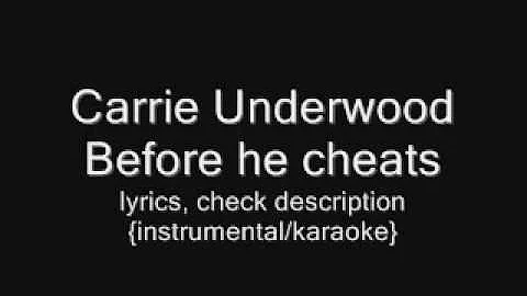 Carrie Underwood - Before he cheats {instrumental/karaoke}
