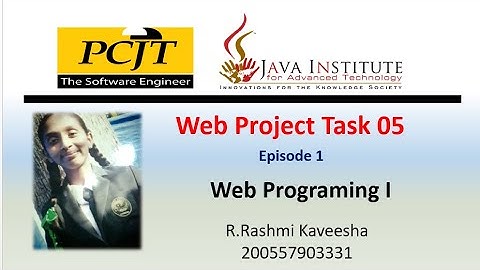 Java Institute || Web Programing || eShop Project Task 5 episode 1