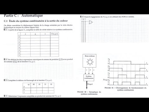 partie1: Revision partie Automatique-etude du systeme combinatoire-concours 2020 prepa Tunisie