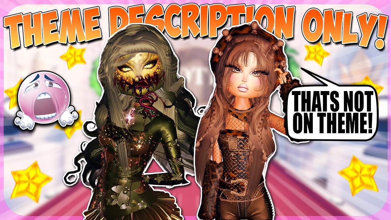 ONLY Seeing The THEME DESCRIPTIONS In Dress To Impress! (I Can't See The Theme!)