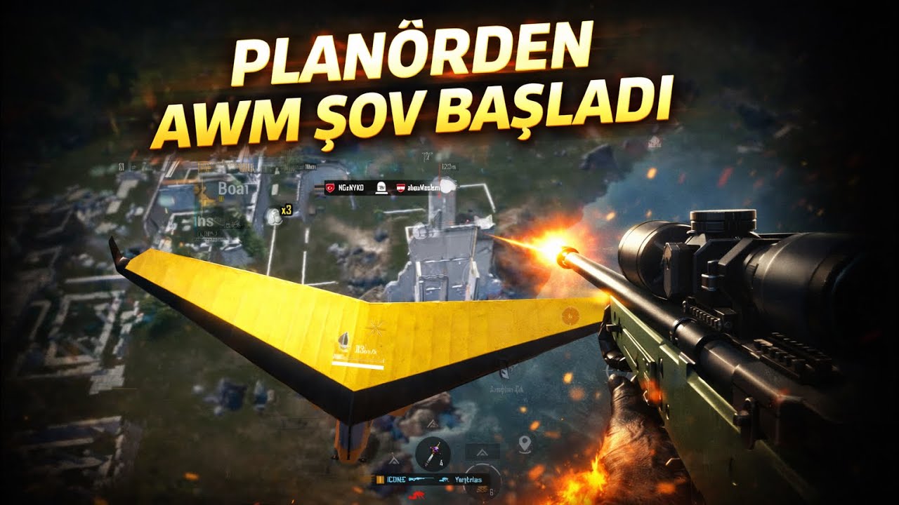 DÜŞMANI HAVADAN AVLARIM 🔥 AWM İLE TEK ATIŞ ATTIM | PUBG Mobile 