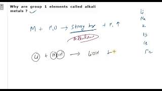 Why are group 1 elements called alkali metals ?