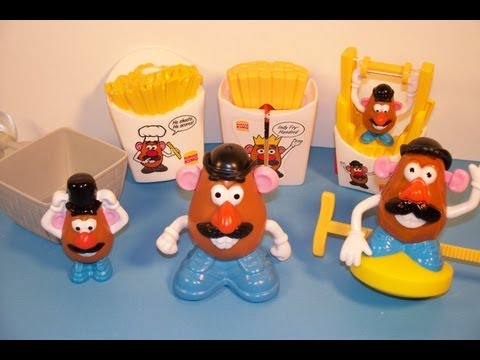 1998 MR. POTATO HEAD SET OF 5 BURGER KING KID&rsquo;S MEAL TOY&rsquo;S VIDEO REVIEW