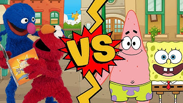 M.U.G.E.N. Battles | Elmo/Grover vs SpongeBob/Patrick | Sesame Street vs SpongeBob SquarePants