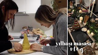 YILBAŞI MARKET ALIŞVERİŞİ & SOFRASI🎄 | yılbaşı temalı yiyecekler, masa düzeni, hazırlıklar