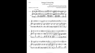 Orange Colored Sky (Bb Clarinet and Piano)
