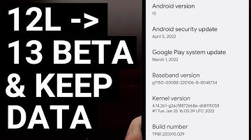 Updating Android 12L Beta to Android 13 Beta without Losing User Data