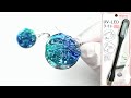 【UVレジン　100均】セリアのLED・UVライトを使って深海のイメージピアスを作ってみました