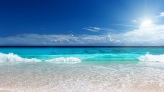 Gentle ocean sounds, relaxing music, with calming waves and peaceful music