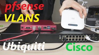 ✅ pfsense VLANS - using Ubiquiti Edgeswitch and Cisco Access Point - it works!