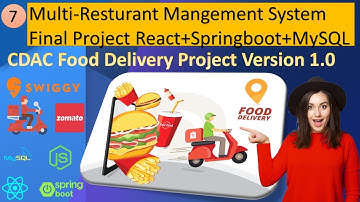 CDAC Multi-Restaurant Management System | Food Delivery System React Spring Project. | Version 1.0