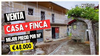 #42 VENTA CASA €48 MIL - MEJOR PRECIO POR M²   PADERNE DE ALLARIZ - OURENSE - ESPAÑA