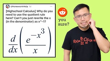 Why do you need to use the quotient rule here? Can