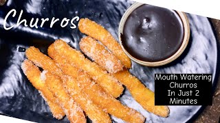 Easy Quick CHURROS At Home In Just 2-3 Minutes | Steps Chef Kathpals | Churros