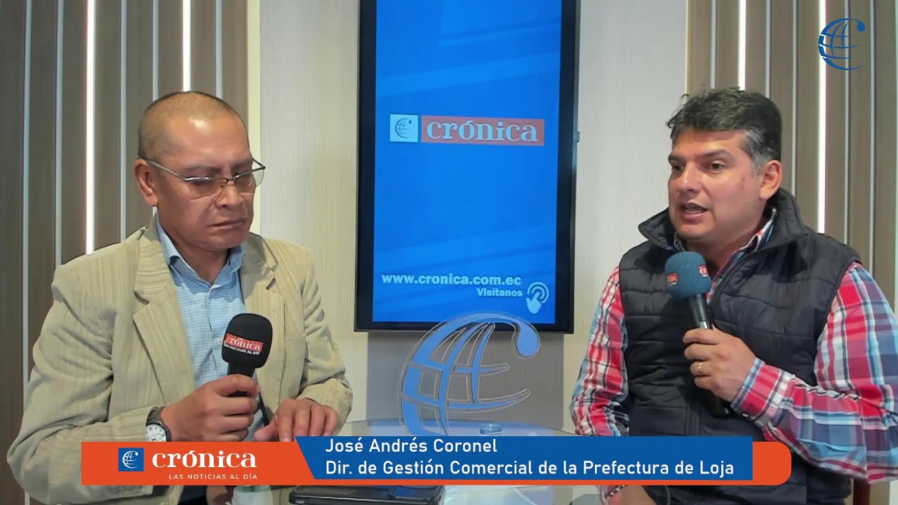 José Andrés Coronel, director de Gestión Comercial de la Prefectura de Loja